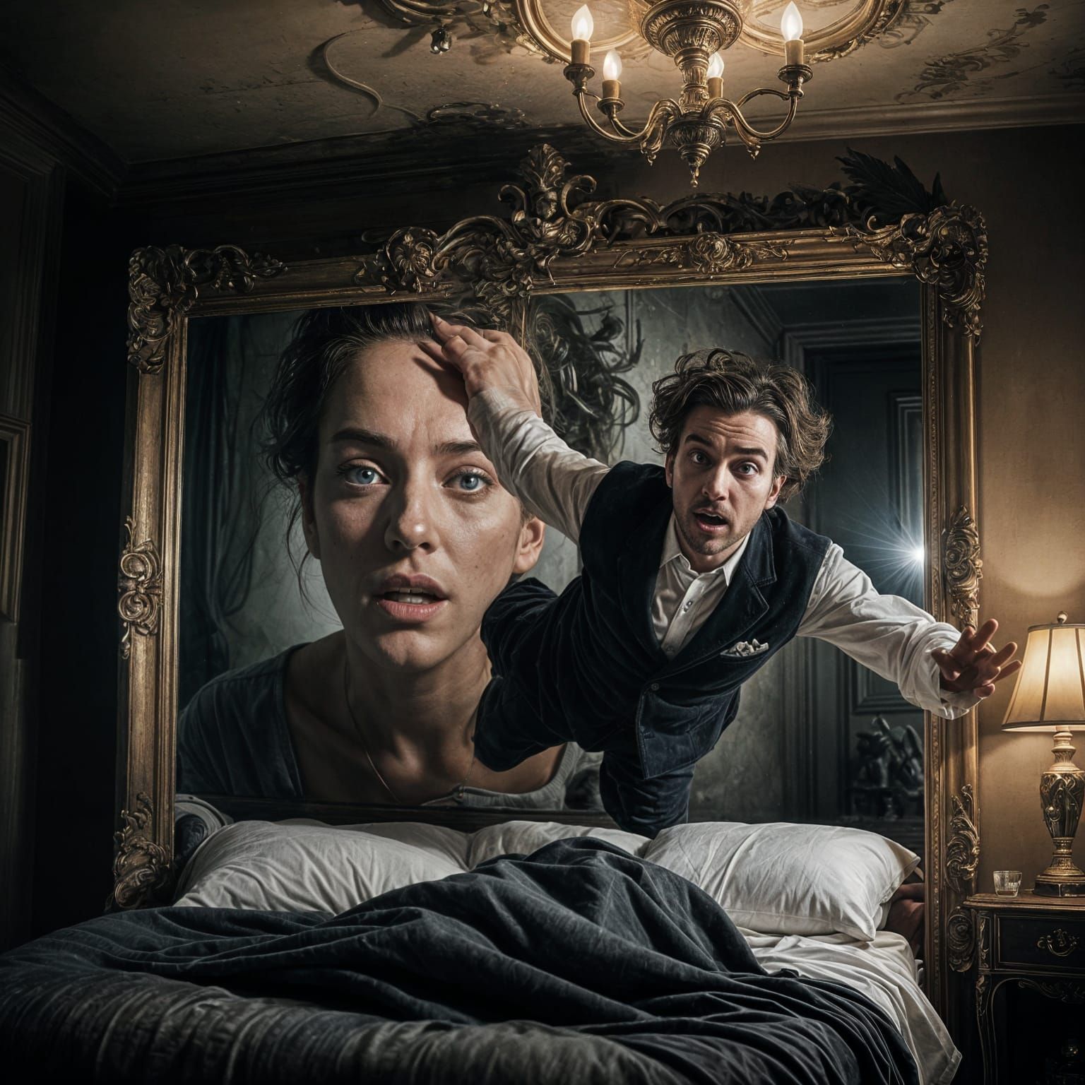 Surreal Nightmare Bedroom with Astral Projection