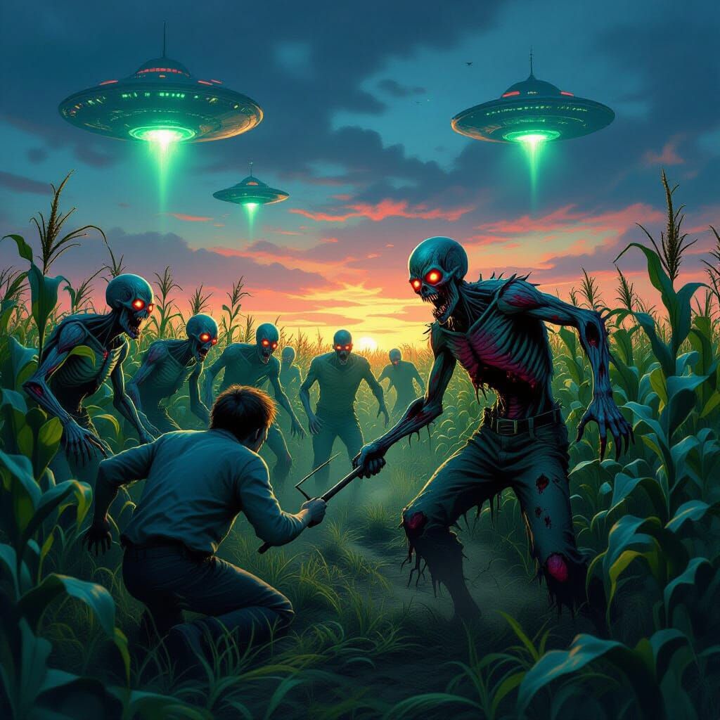 Mutated Alien Zombies Invade Twilight Farmland