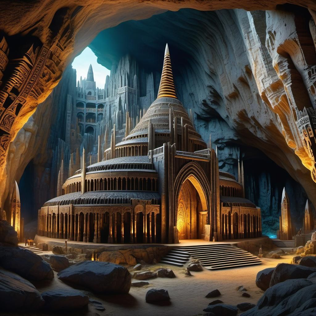 Epic Neolithic Templar Temple in Middle-Earth Cave