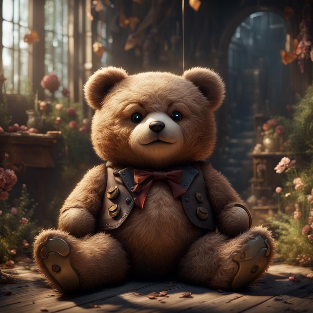 Chubby Teddy Bear Digital Art