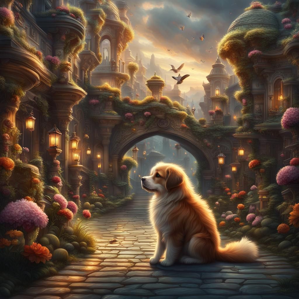 Cute Pet Begs for Likes: Epic Digital Painting