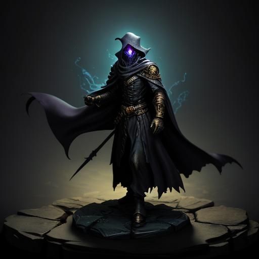 Dungeons and Dragons Shadow Wraith mage. Swirling shadows an...
