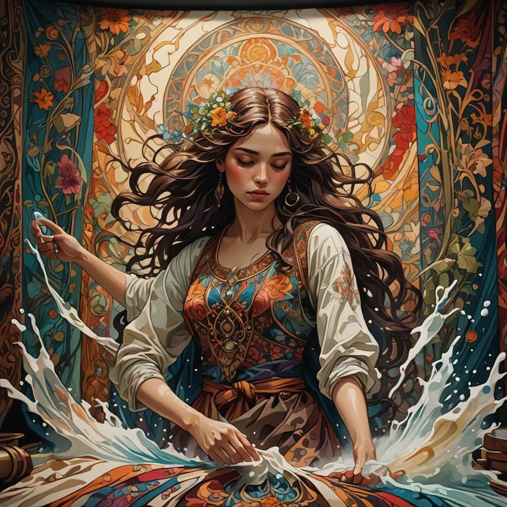 Tapestry in Dryer: Hyperdetailed Concept Art