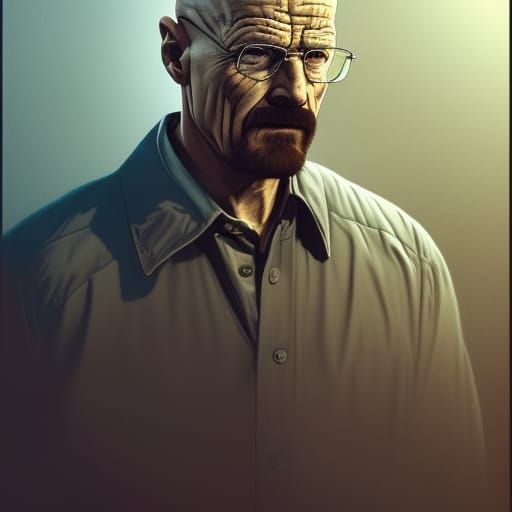 Walter White Portrait in Hyperdetailed Digital Art