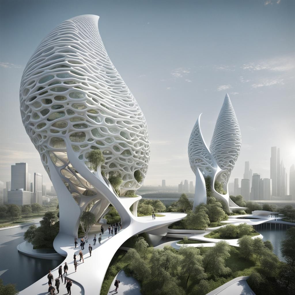 Futuristic Cityscape: LoRA Patterns in 2100 Century