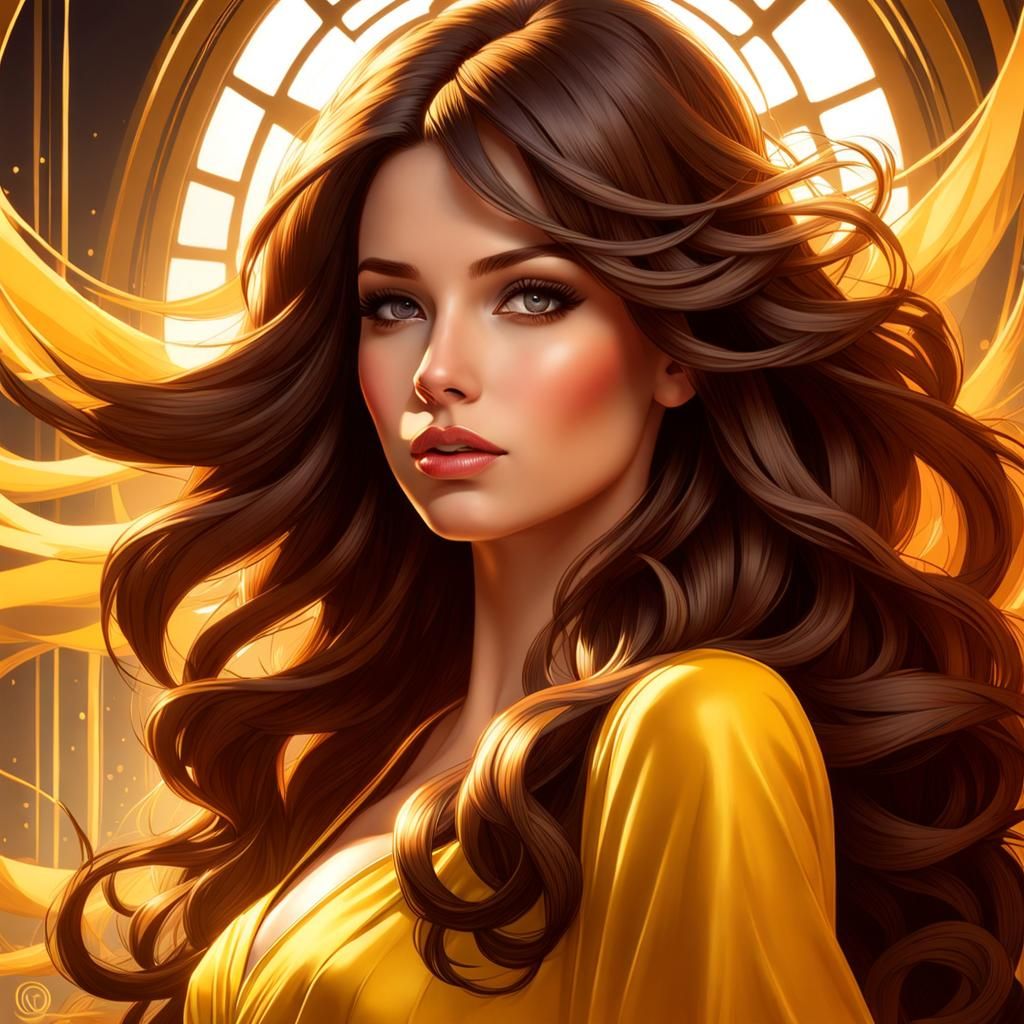 Elegant Woman Portrait with Dynamic Lighting