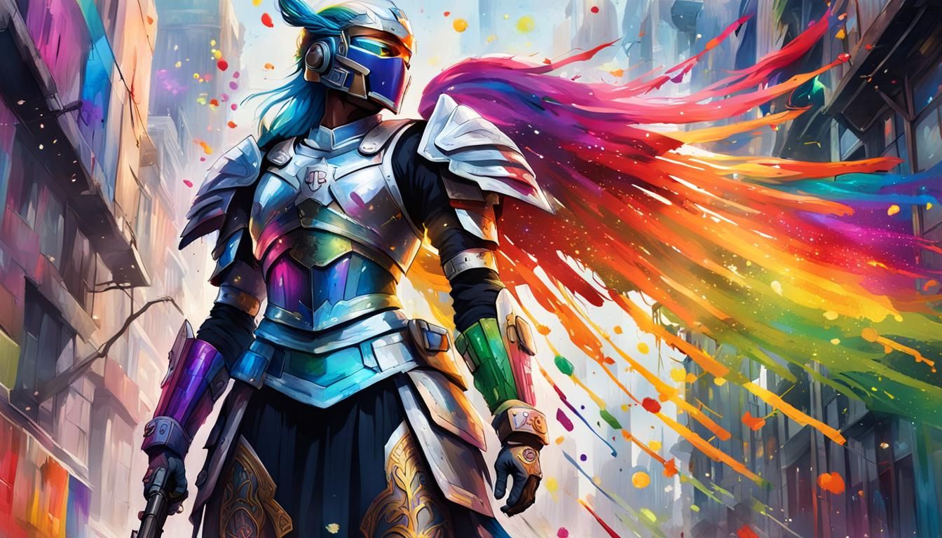 A heroic valkyrie standing proud in full armor