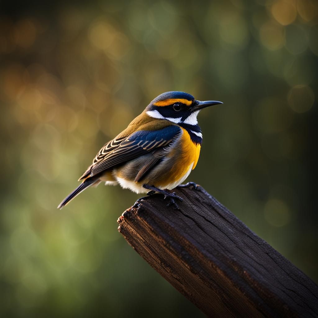 Bee-Eater Bird on Dark Bokeh Background