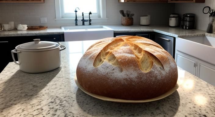 Sourdough Bread Rising at Dawn