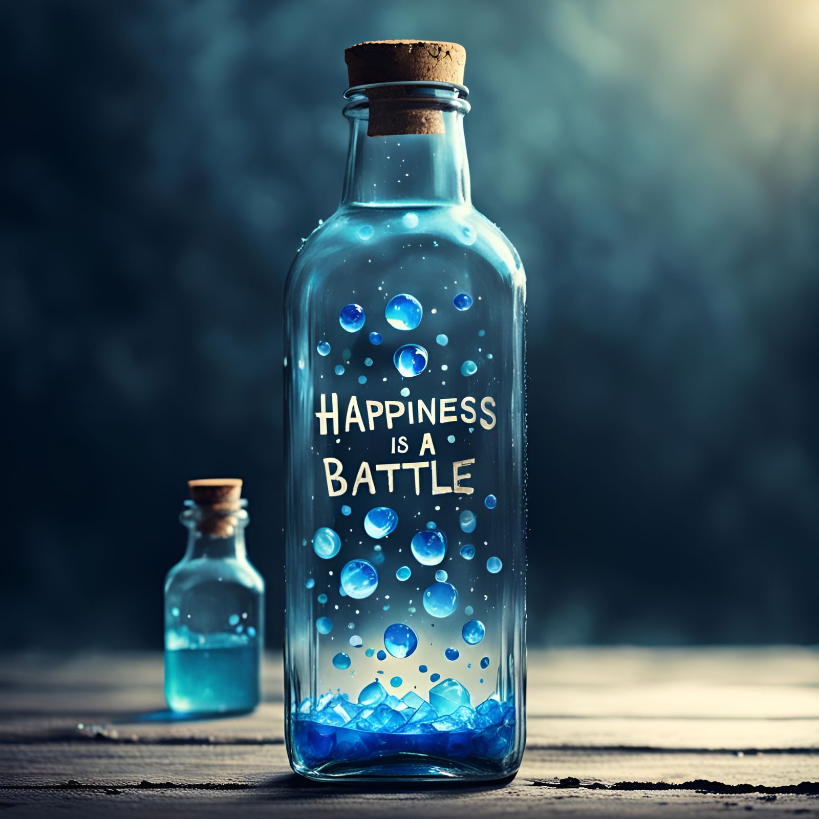 Happiness Versus Bottled Emotion: A Conceptual Image