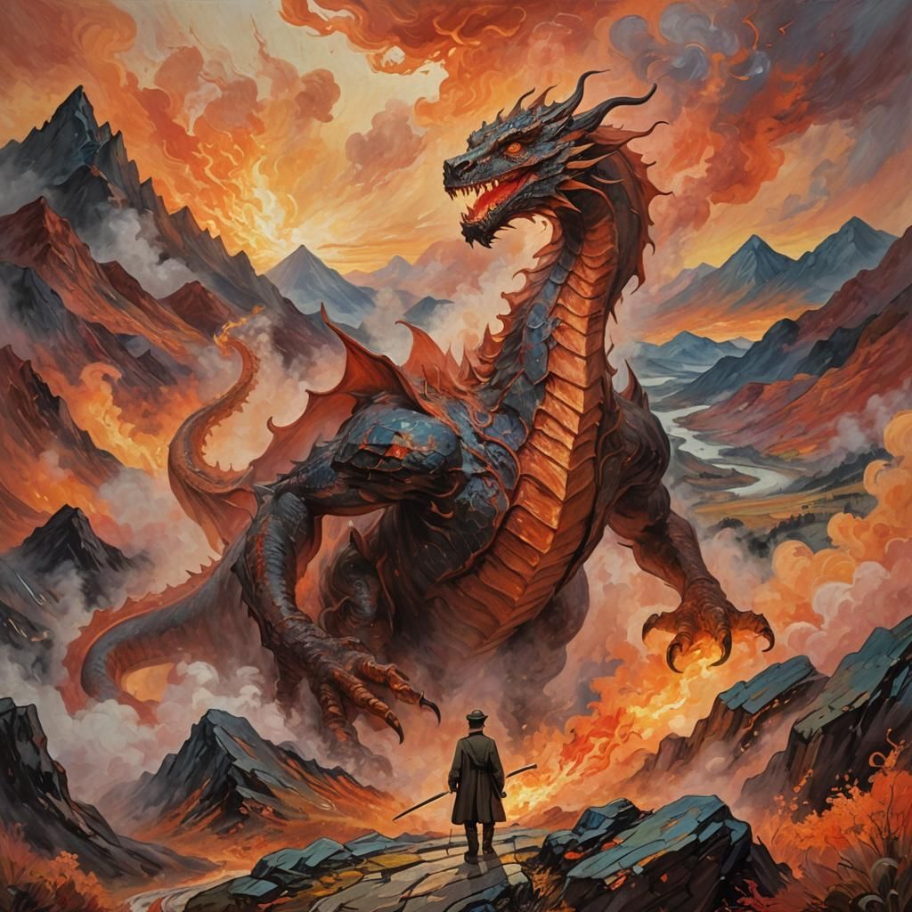 Dragon Emerges: Neo-Impressionist Landscape Painting