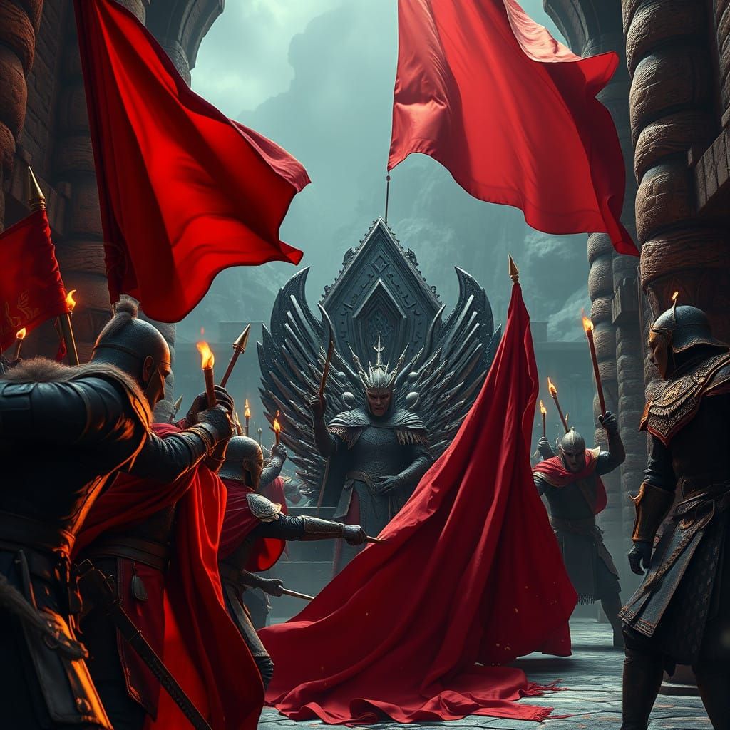 Angry Revolutionaries Chase Cersei in Red Keep, Fantastical...