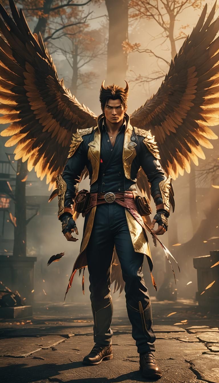 Kazama with Wings in Tekken 8 Game