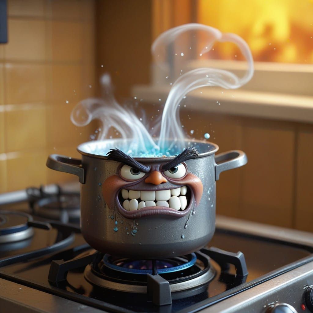 Angry Pixar Pot Boils Over in Vibrant 3D Render