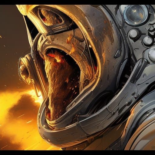 Exploding Bee Race Winner in Comic Book Art