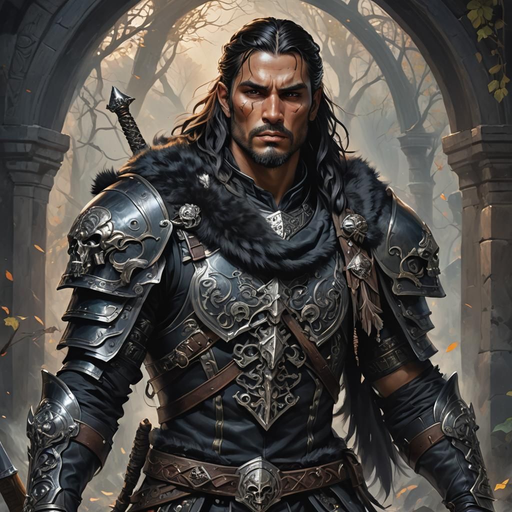 Norscan Warrior in Blacksteel Armor, Art Nouveau Style