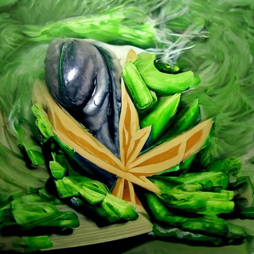 Detailed Painting of a Marijuana Blunt