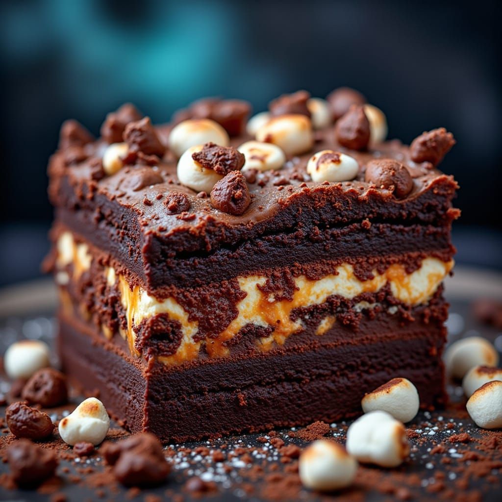 Cosmic Brownie with Marshmallow Swirls
