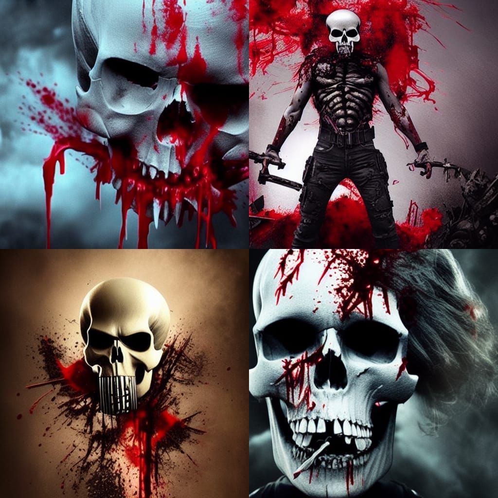 Bloody Skull in TV Show: Digital Matte Painting