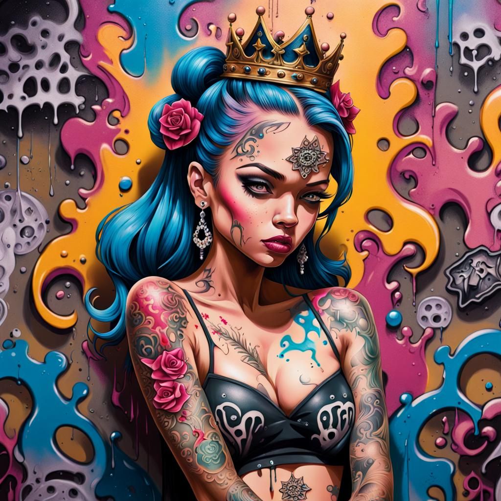 Gangster Princess in Royal Palace: Graffiti Art