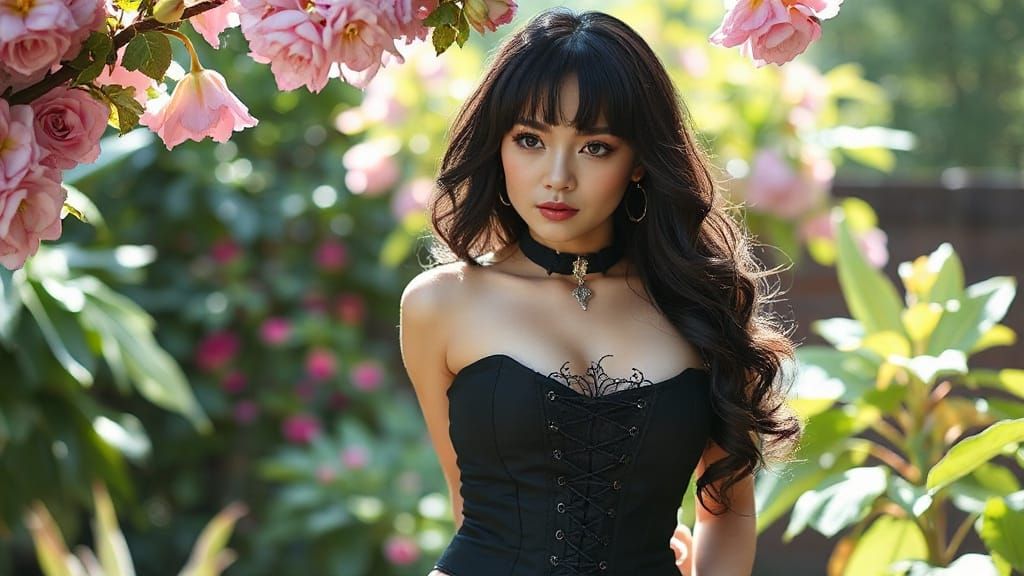 Pastel Gothic Figure in Rococo Garden Style