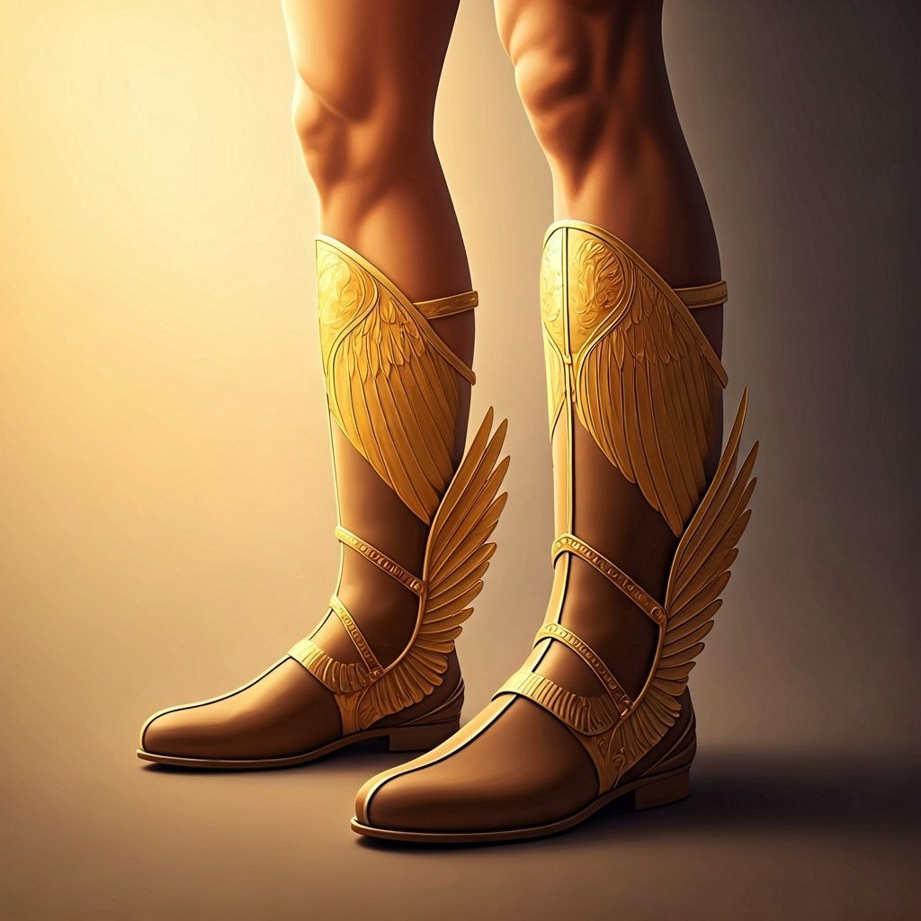 Hermes in Winged Boots: Retro Sci-Fi Art
