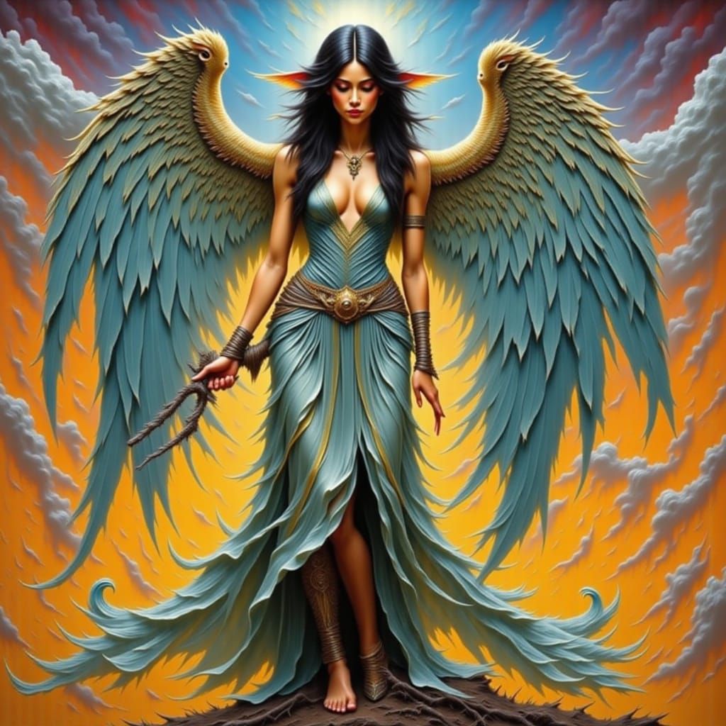 Ethereal Angel Lovers in Fantasy Style