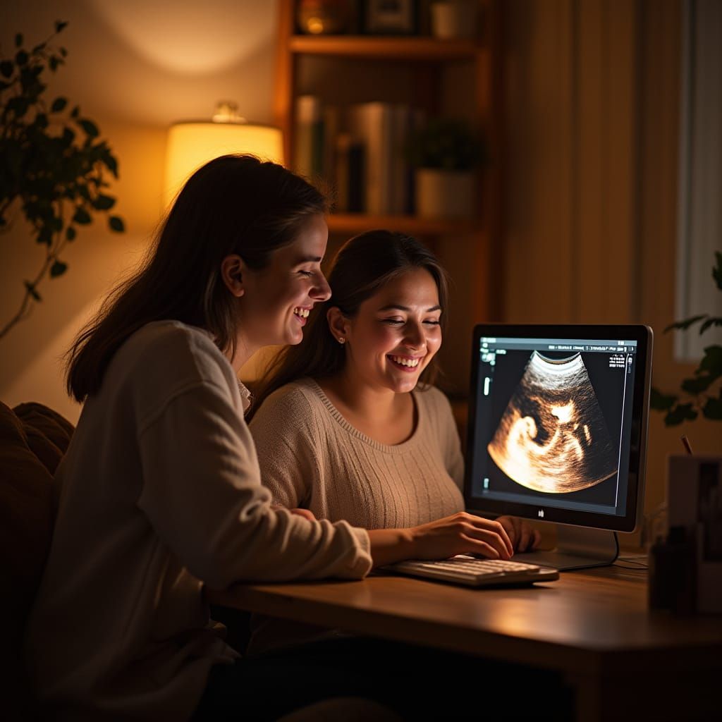 Expectant Parents Share Joyful Moment with Unborn Baby