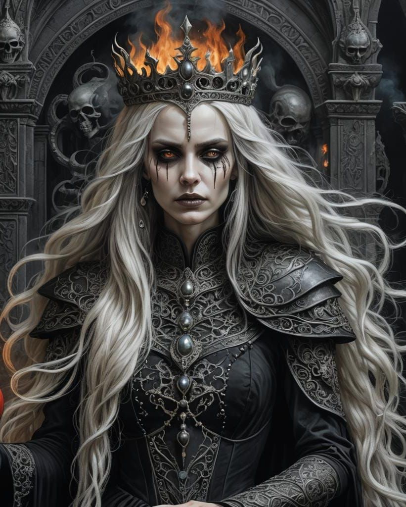 Medieval Fantasy Queen with Poisoned Apple