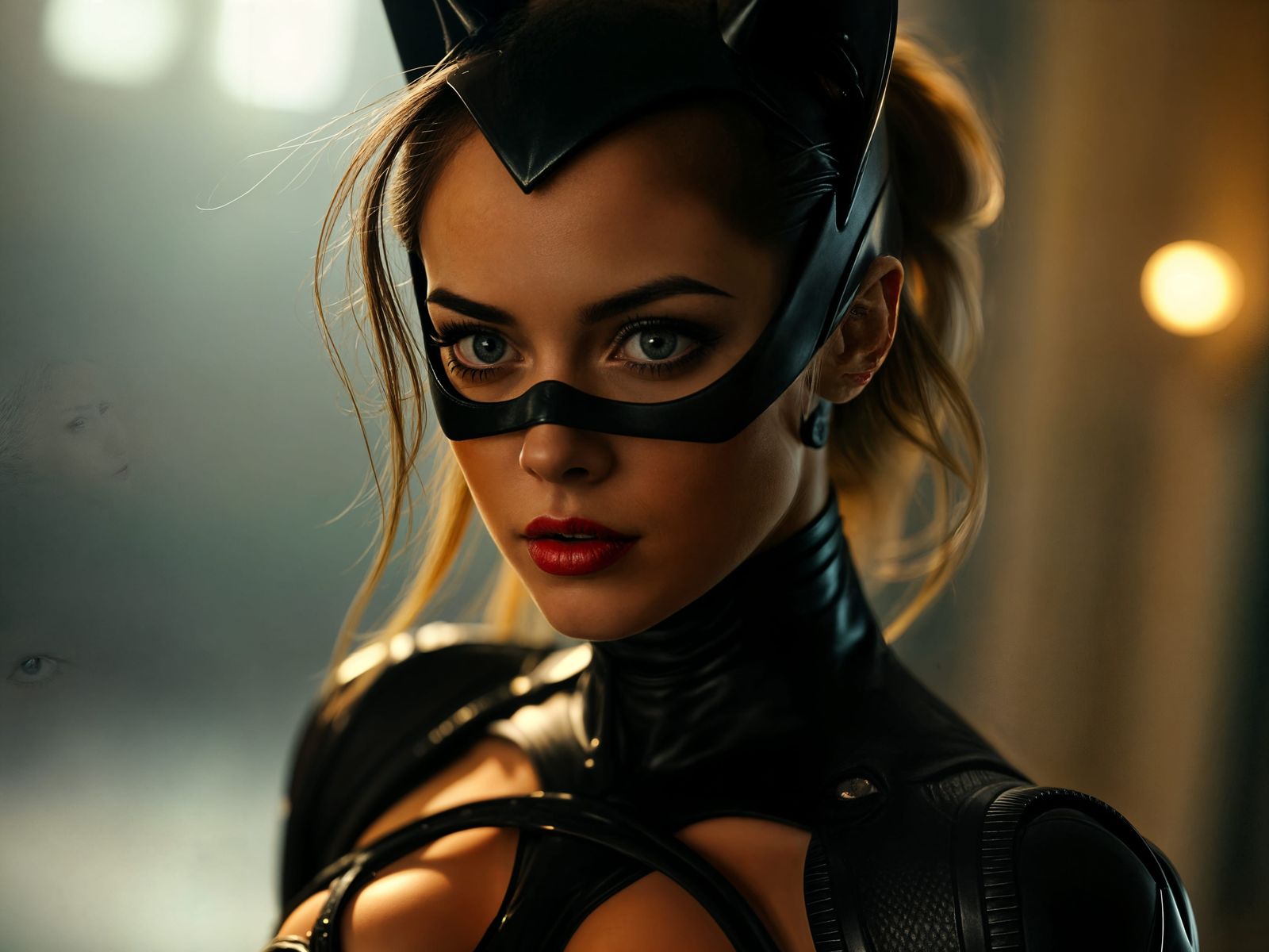 Cinematic Amber Heard as Feline Superhero