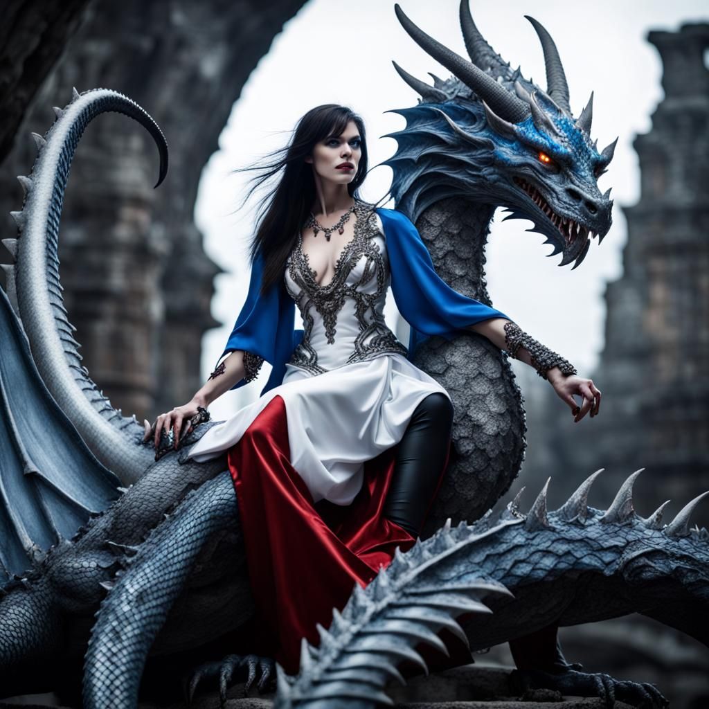 Demonic Vampire Princess on Dragon