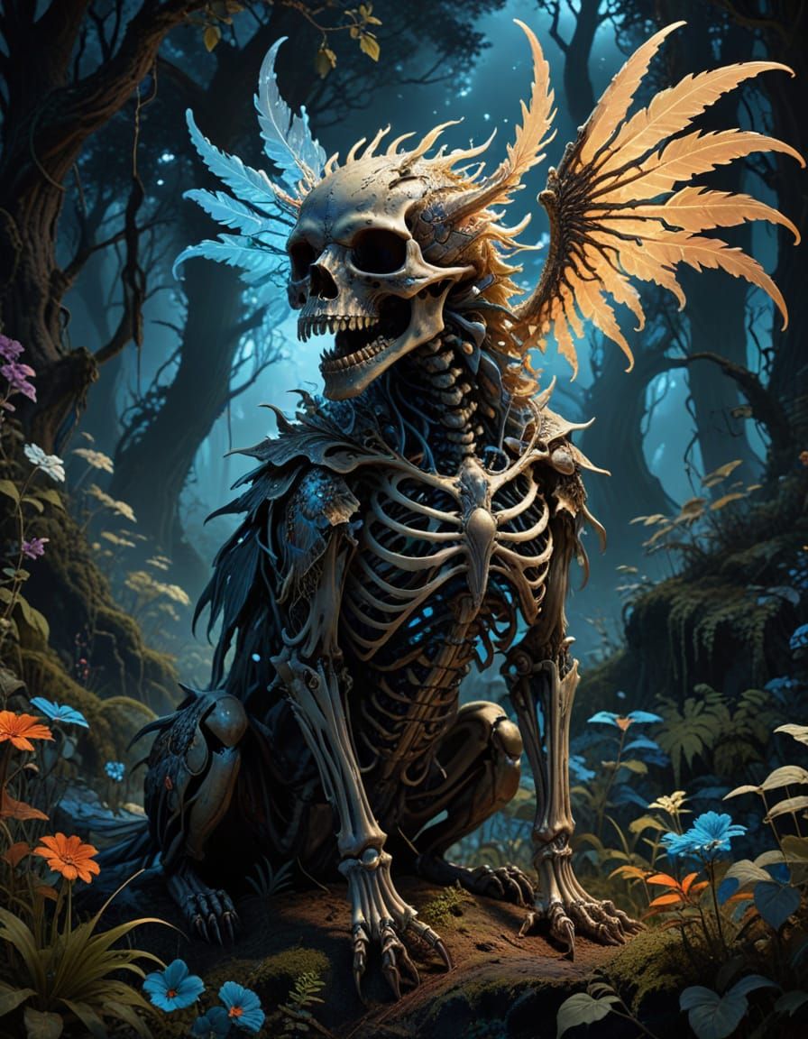 Ethereal Skeleton Warrior in Majestic, Morbid Splendor