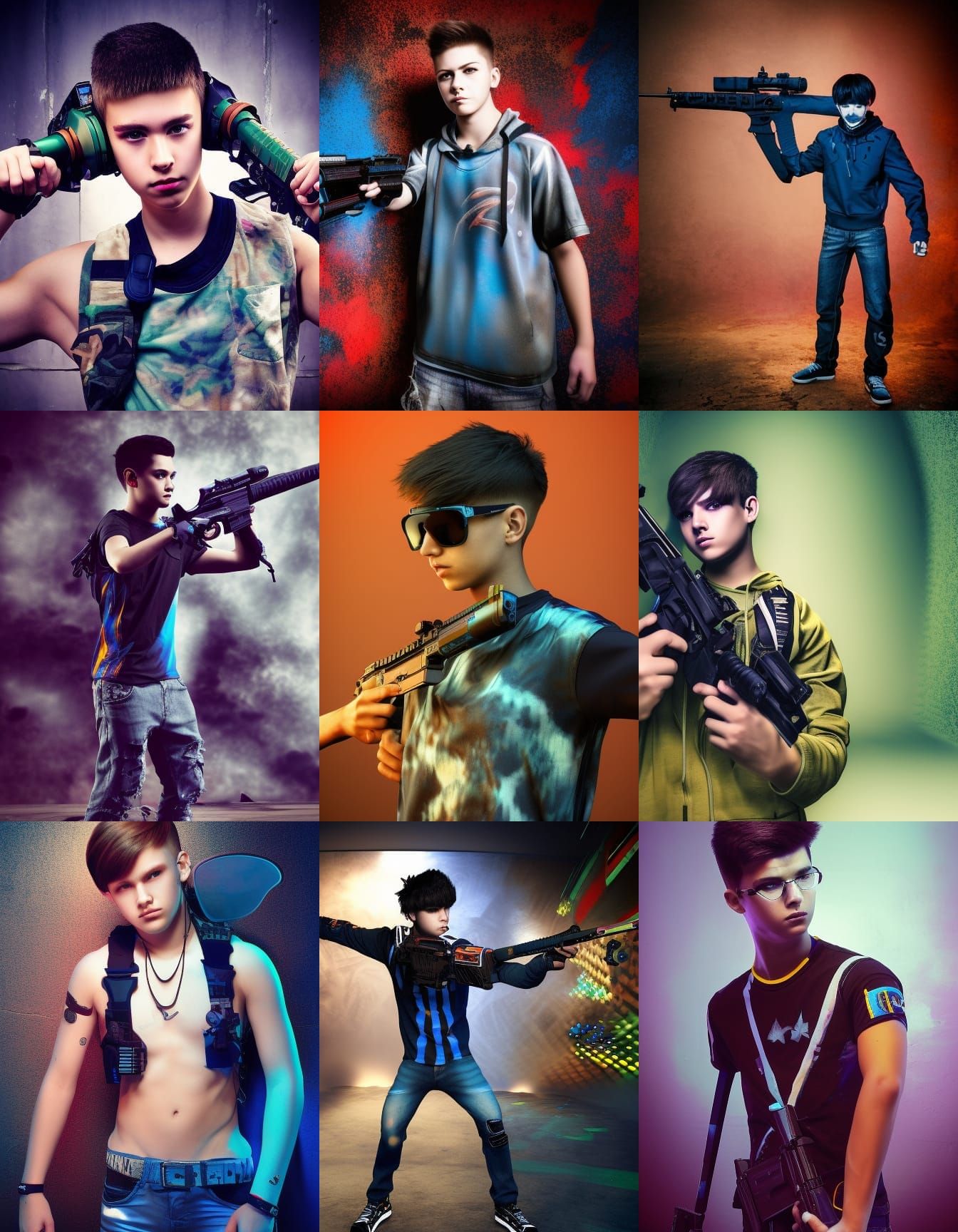 A teenage american boy