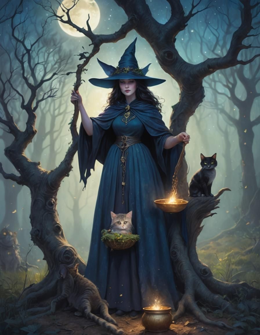 witches cats