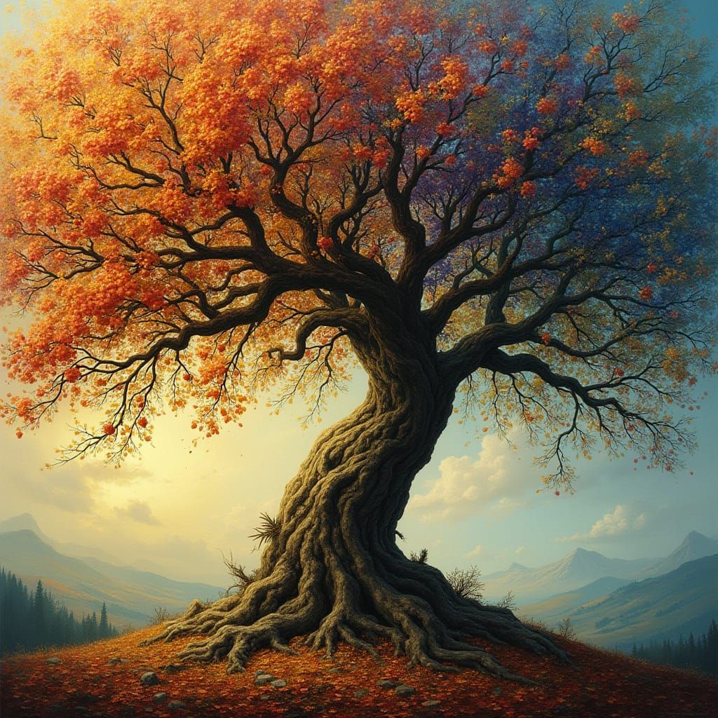 Majestic Tree of Life and Knowledge