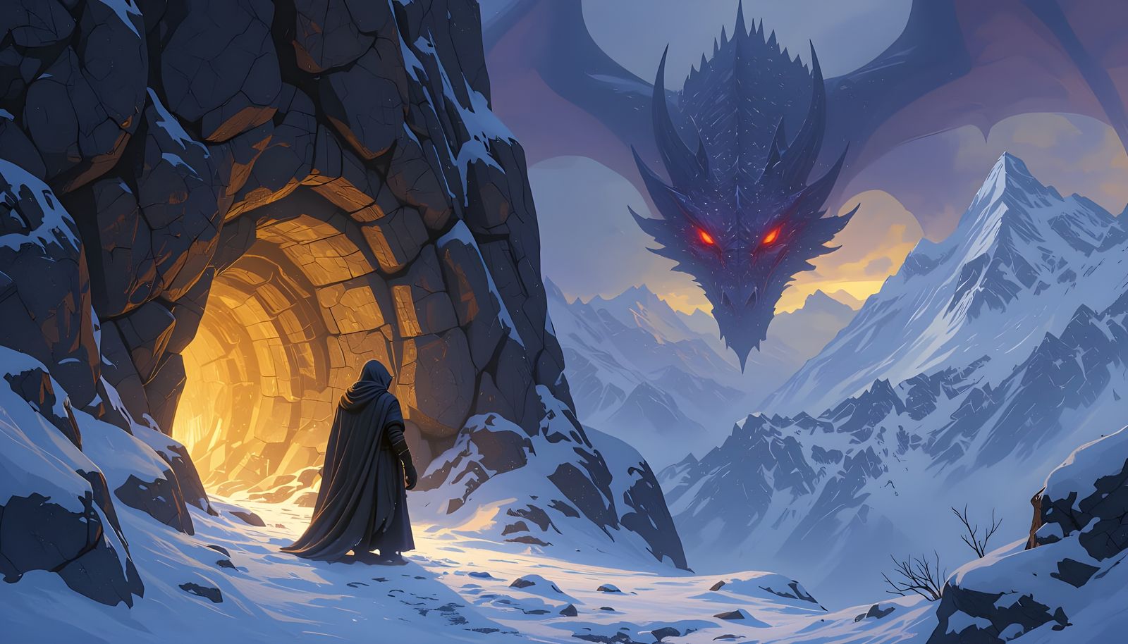 Disabled Mage Finds Cave Entrance in Snowy Pass