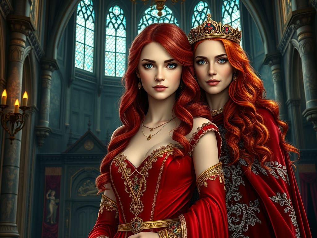 Medieval Princess in Regal Splendor