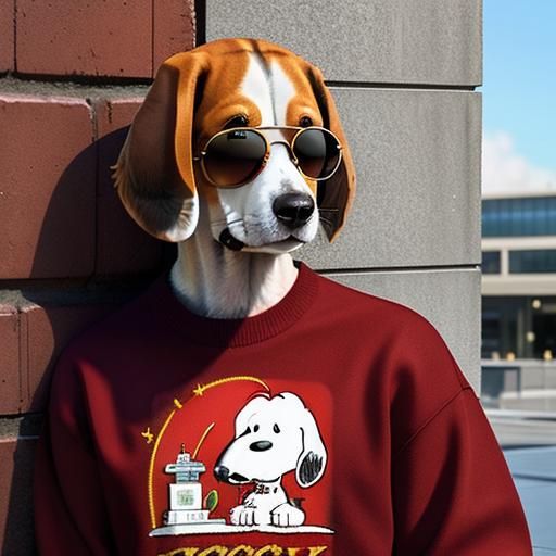 Snoopy as Joe Cool, College Student