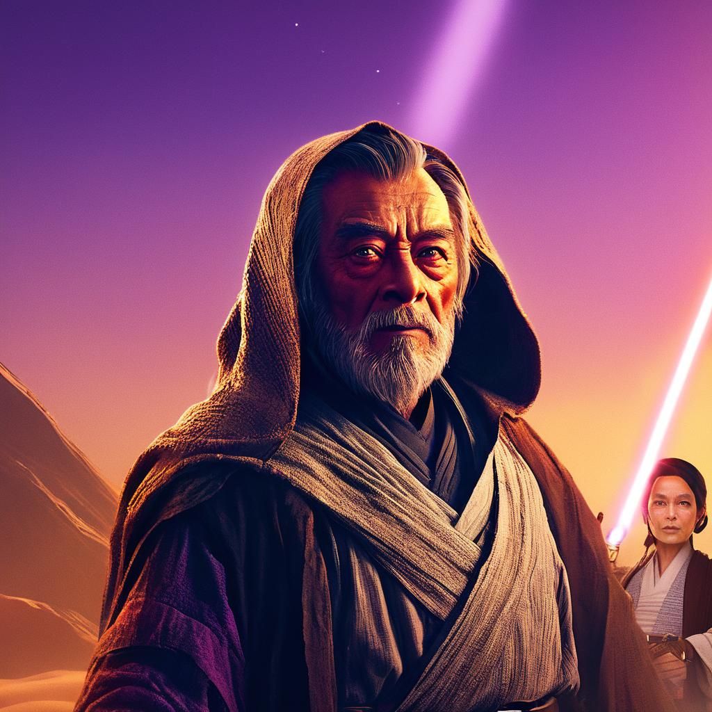 Jedi Master with Purple Saber on Tatooine
