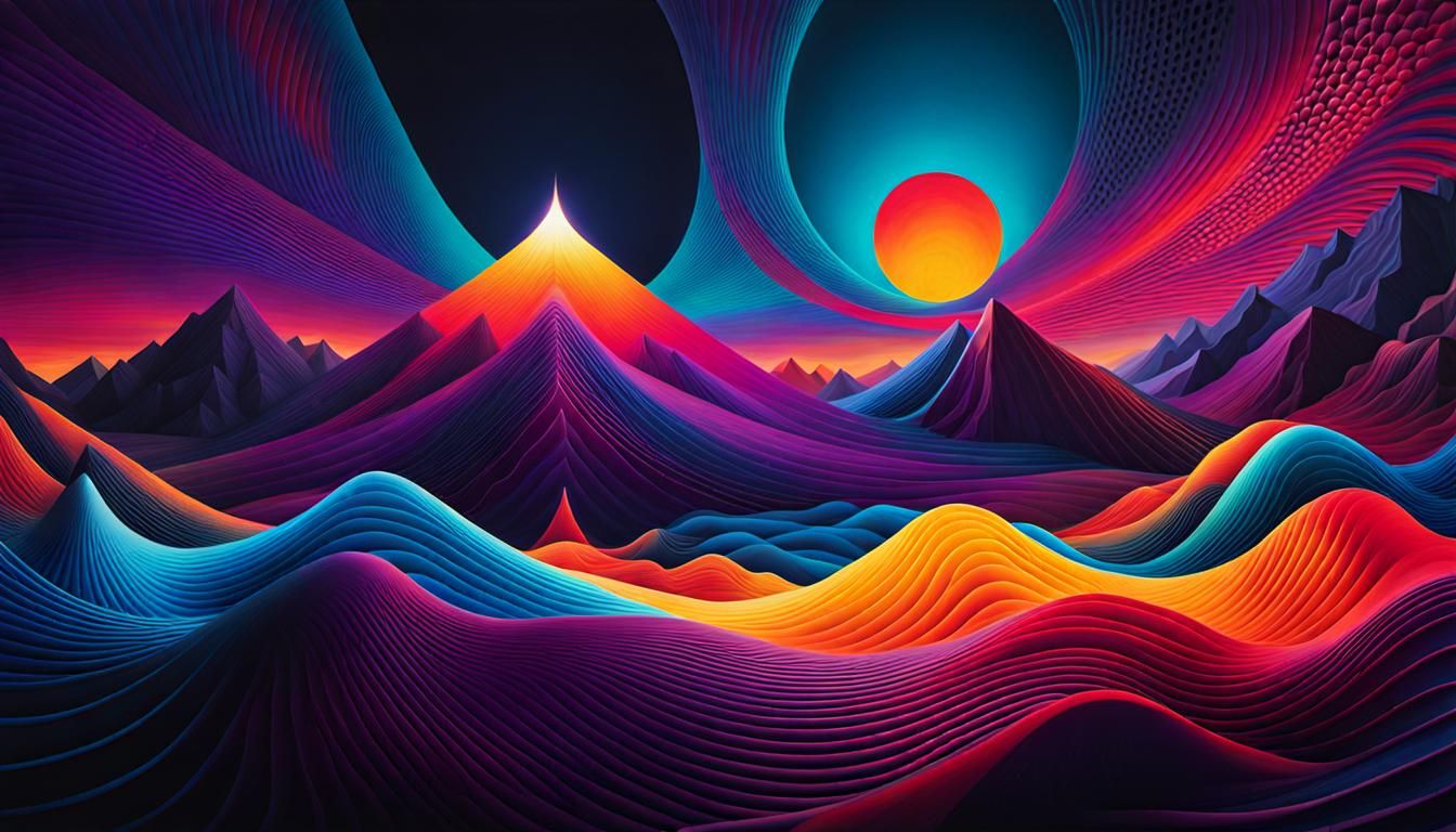 The abstract sensation of a vibrant journey into sound