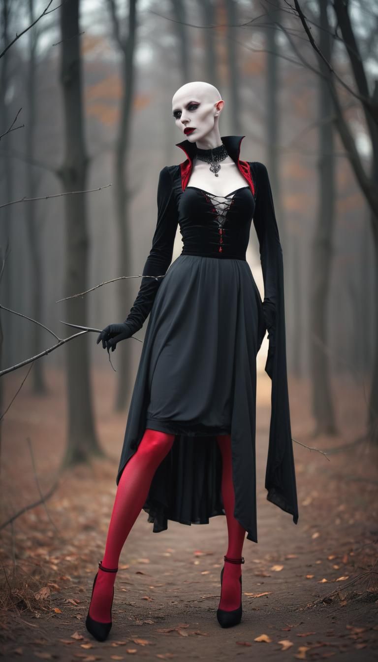 Gothic Alien Lady in Professional Photography Style