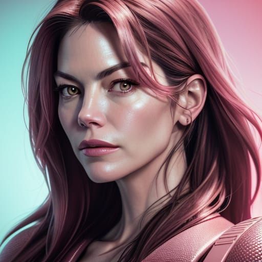 Hyperrealistic Sci-Fi Portrait of Michelle Monaghan