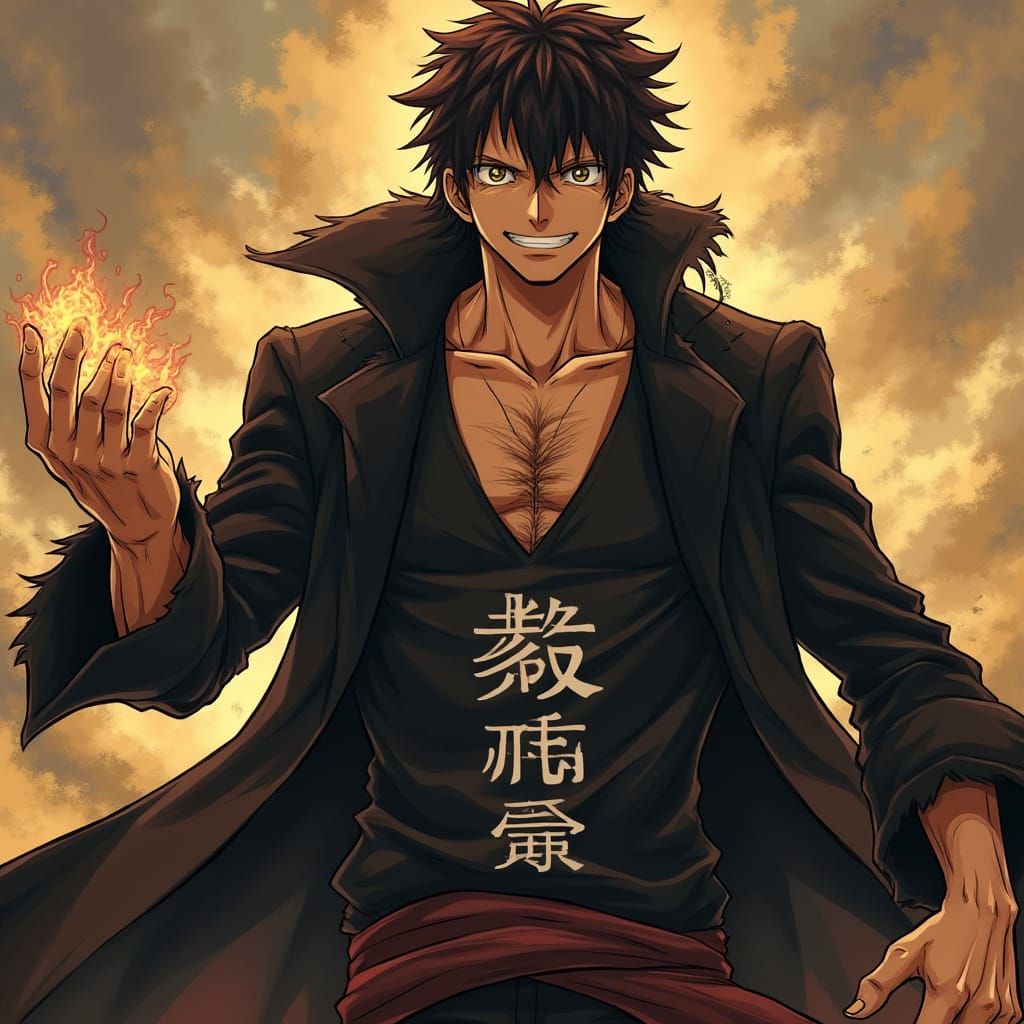 Mysterious Warrior with Sharingan and Midas Touch