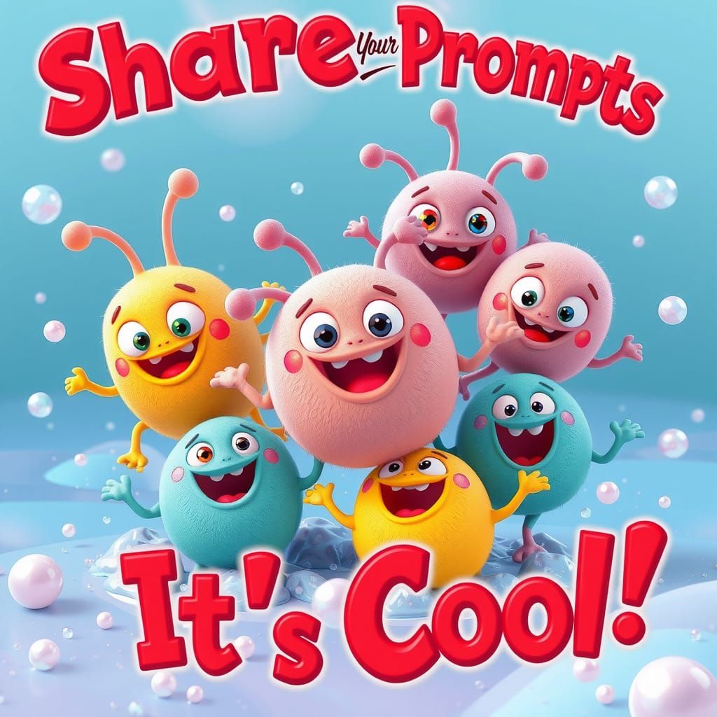 Share Your Prompts: 3D Animated Microbe Scene