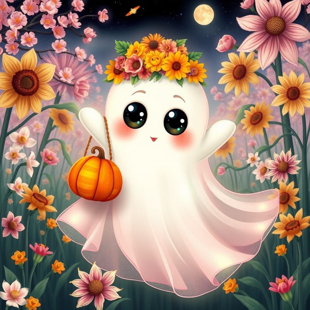 Ghost in Springtime, Art Nouveau Style