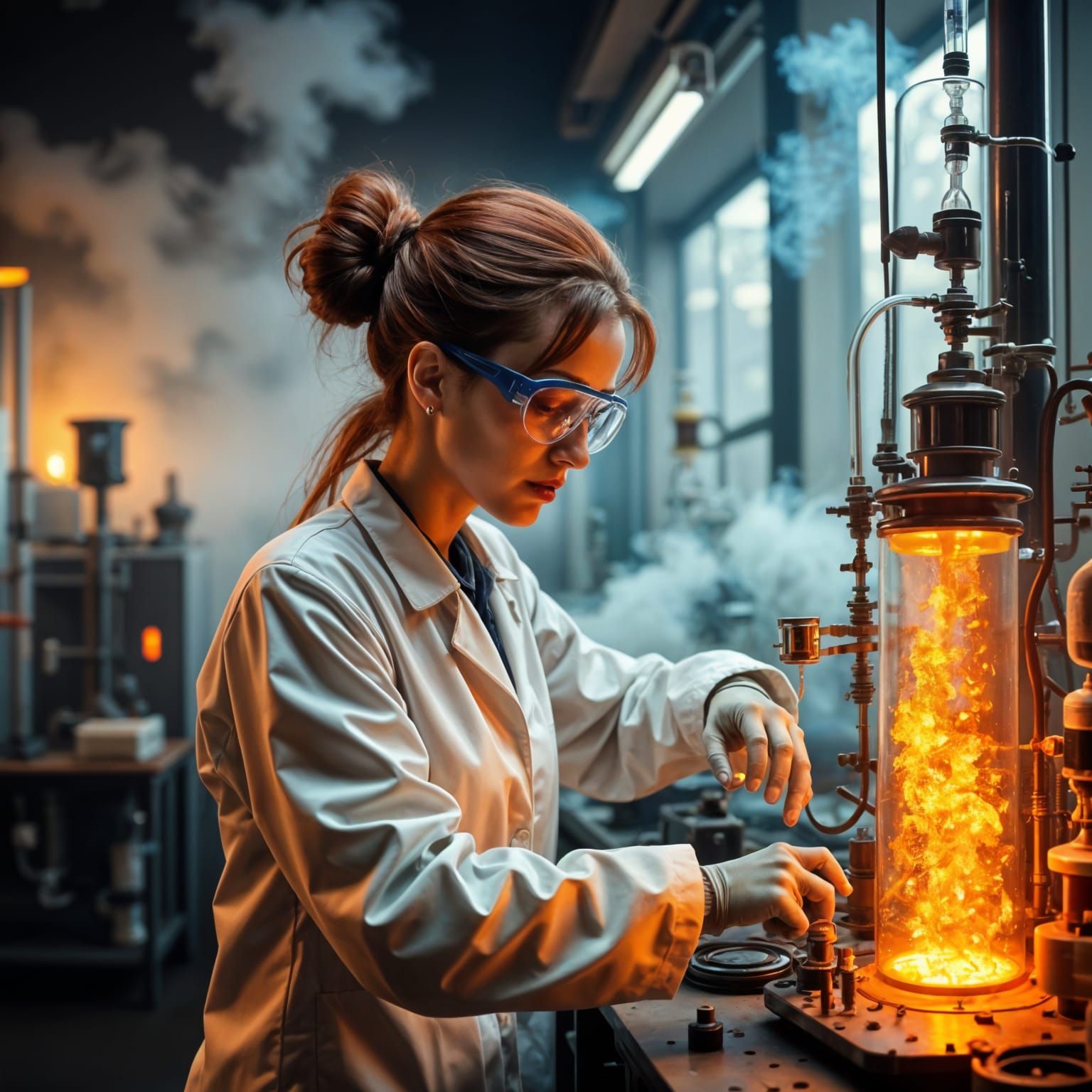 Red-Haired Scientist Ignites Lava-Like Chemistry Lab