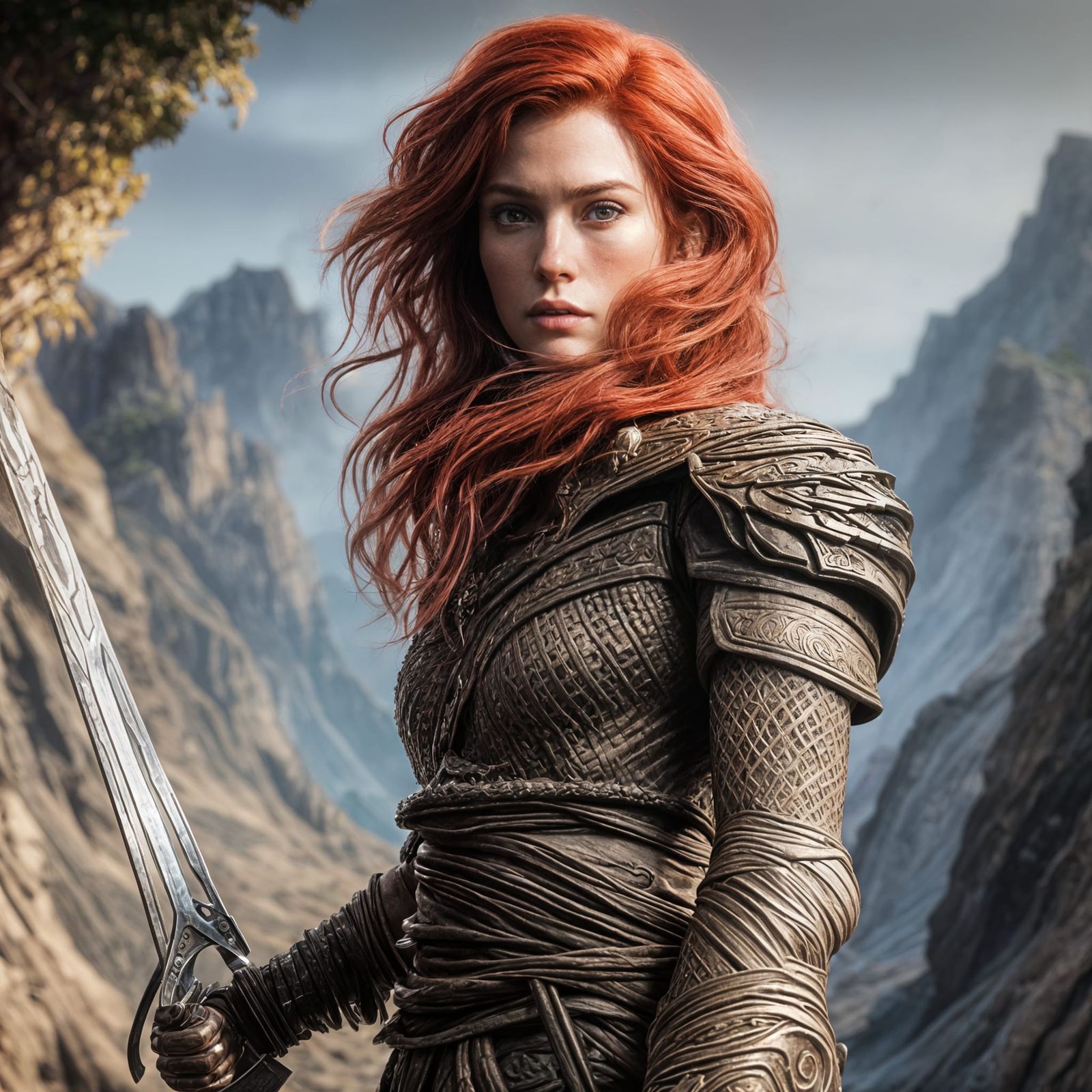 Hyperrealistic Red Sonja in Unreal Engine 5