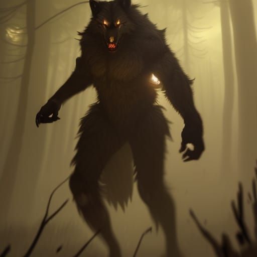 Werewolf in the woods