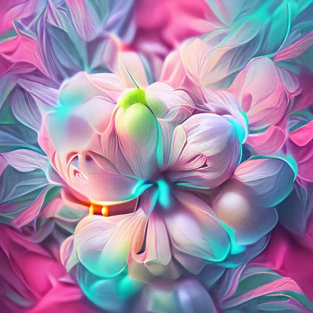 Luminous Pastel Flower in High Definition