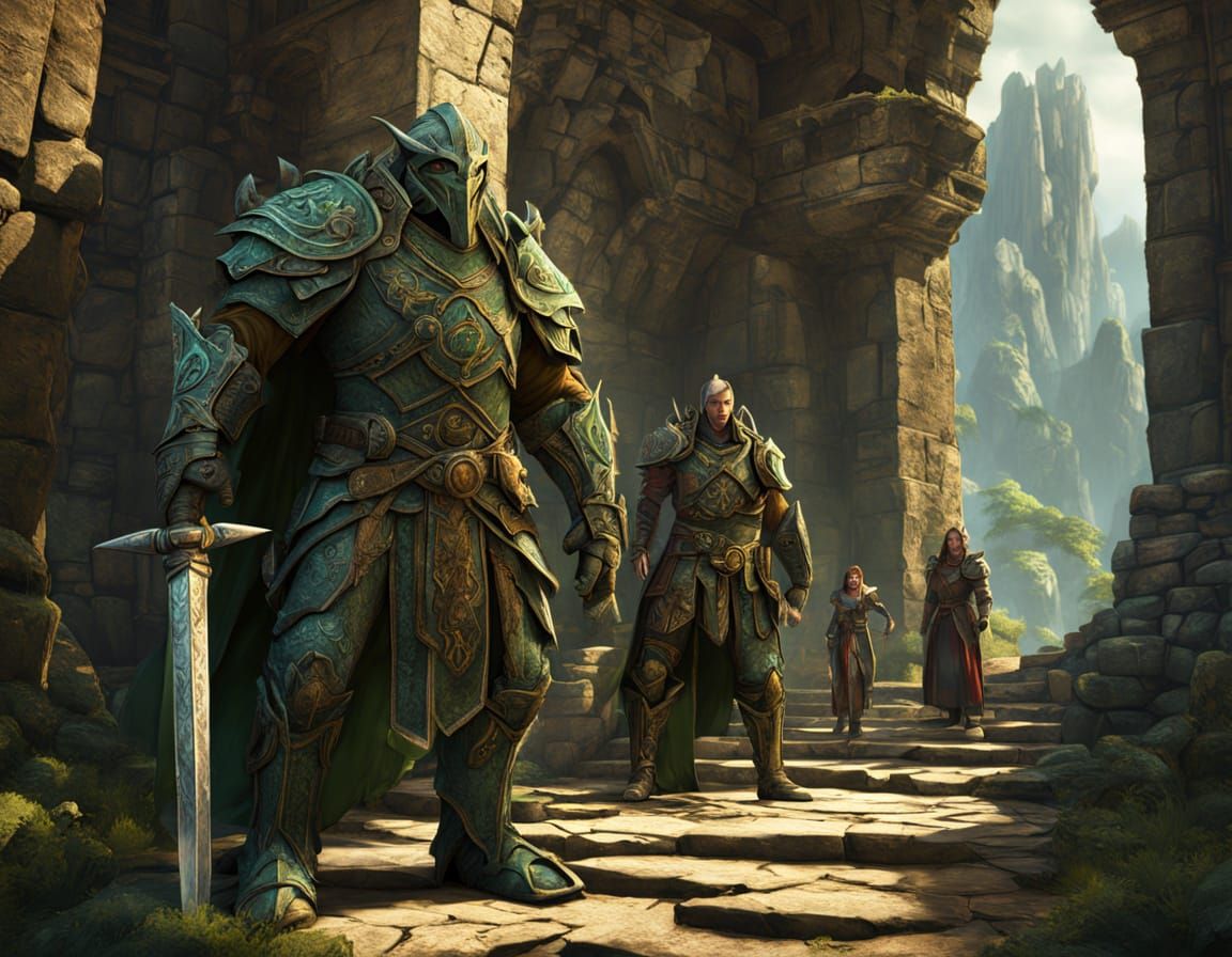 Epic Fantasy Gathering in a Mystical Realm